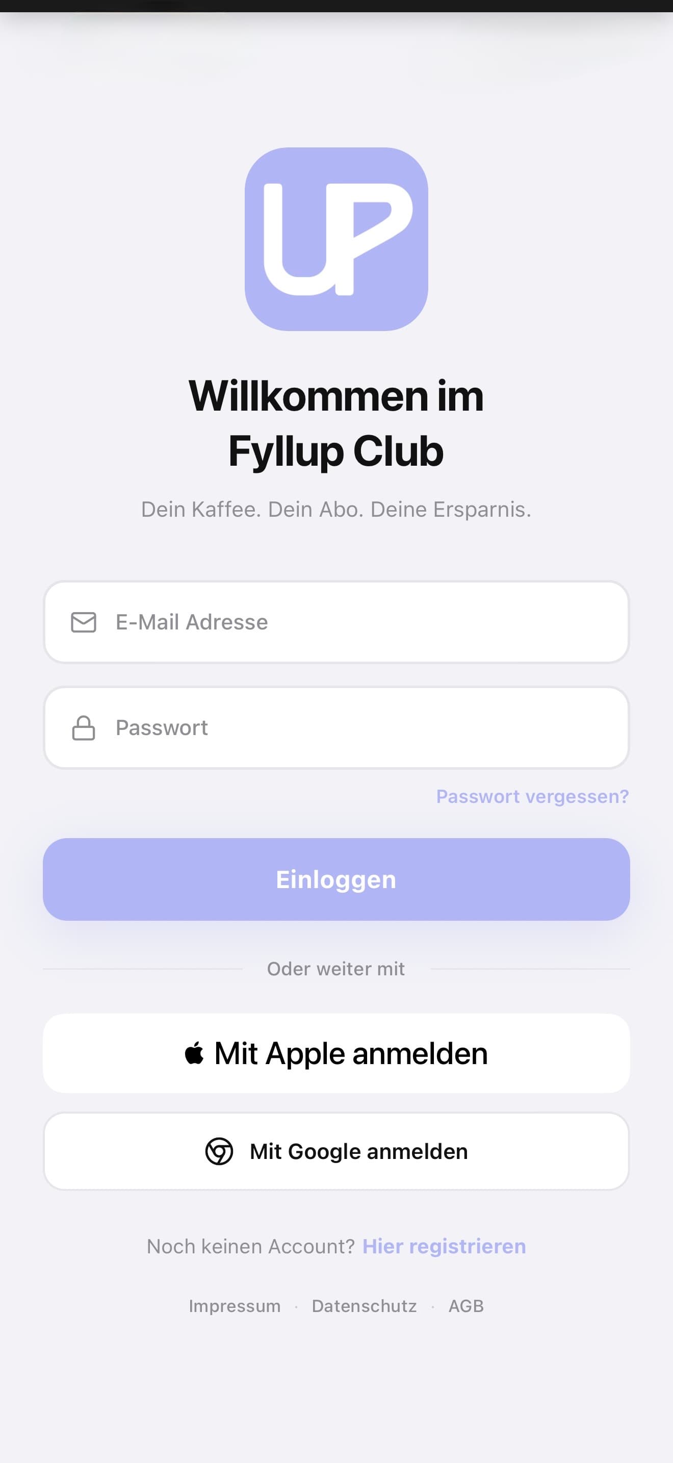 Fyllup Anmeldung